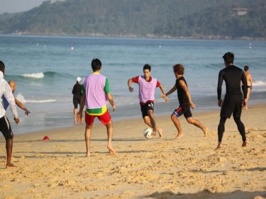 Beach football, the perfect way for Phuket FC to relax and find form