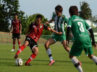 Phuket FC in training for last night's big season opening match