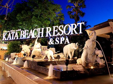 The entrance to Phuket's renowned Kata Beach Resort and Spa
