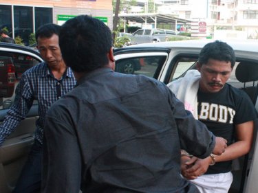 The arrested group arrive on Phuket today for questioning