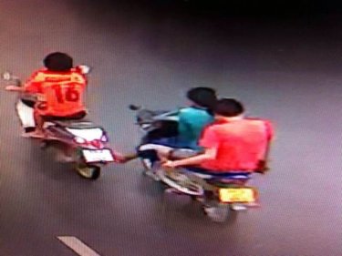 A security camera image helped Phuket  police arrest three teens