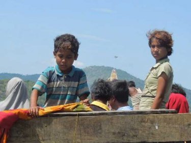 Children who arrived on a Rohingya boat off Phuket on January 1