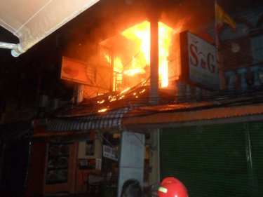 The fire on Thursday in Patong that caused damage estimated at 500,000 baht
