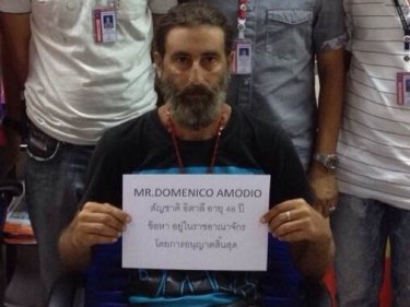 Domenico Amodio, 48, from an Immigration photo on Phuket
