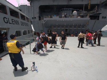 US carrier crew board a Glenn Defense vessel on a Phuket visit