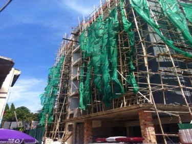 A death marred construction at the Phuket City hotel today