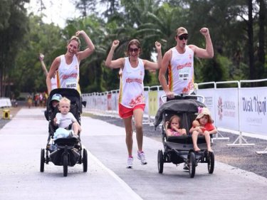 Some participants in the Laguna legs and lungs day find it east to compete