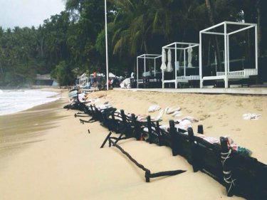 Demolition continues along the foreshore at Phuket's famous beaches