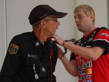 Lars-Goran Dikander plays a murder victim at a 2011 reenactment