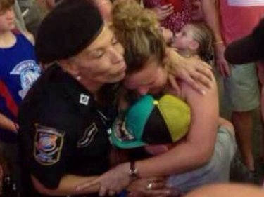 An Aussie boy is reunited with his family in Patong early today