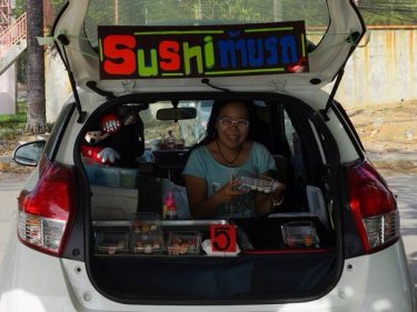 A business opens in the cleared car park at Phuket's Surin. There is no slowing the holiday island's beachfront entrepreneurs