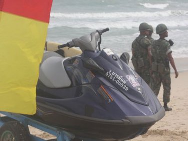 Action by the Army has cleared Phuket beaches but jet-skis remian