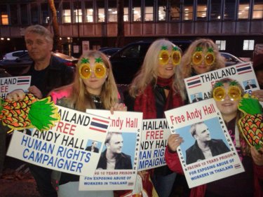 Andy Hall protesters staged demonstrations in four cities in Europe, US