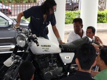 The motorcycle that was used to make runs laden with drugs to Phuket