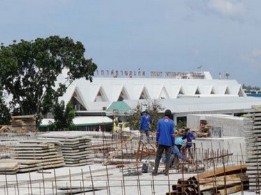 The old Phuket terminal is rapidly being dwarfed by construction