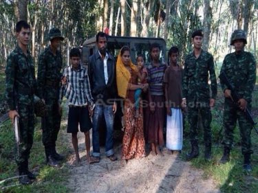 The six Rohingya who were apprehended by the Army today