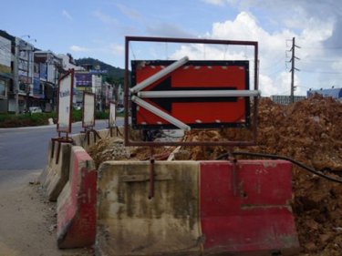 Follow the arrow: Motorists face a four-month diversion at Tesco junction