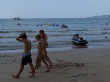 Jet-skis for hire at Phuket's Bang Tao beach, north of Patong