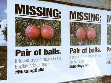 Posters in Melbourne encourage England ahead of next week's World Cup