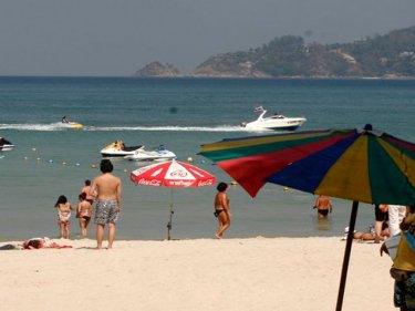 The jet-ski that hit the swimmer was hired from Patong beach