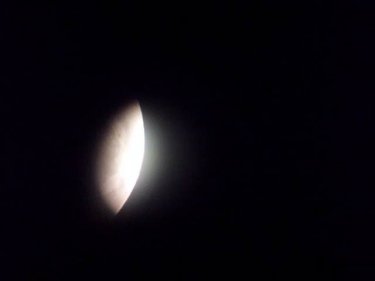 The eclipse of the Moon, captured from Saphan Hin on Phuket overnight