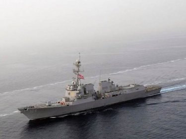 USS Sterett, now anchored off Phuket for liberty leave for the crew