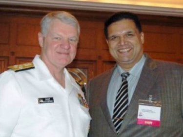 $20 million scandal: ''Fat Leonard'' Francis with an unnamed US Navy officer