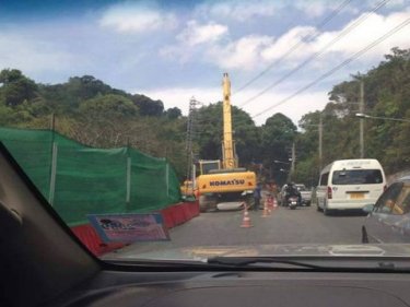 Previous work takes place on Phuket's main Patong Hill road