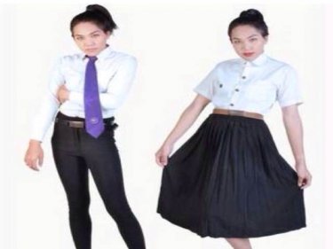 Approved dress for ladyboys and tomboys at Bangkok University