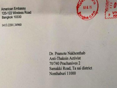 The letter from the US Embassy that caused ''red'' faces