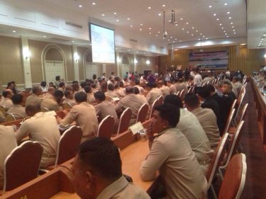 Hundreds of local authorities packed the Phuket meeting room today