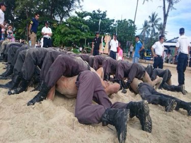 New police recruits discover the delights of training on Patong beach