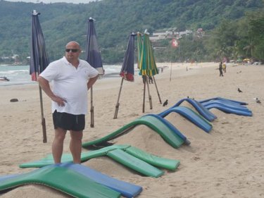 Rubber mats are all tourists can expect these days at Patong beach